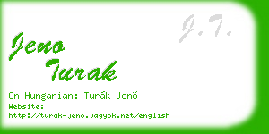 jeno turak business card